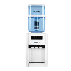 Devanti 22L Bench Top Water Cooler Dispenser Filter Purifier Hot Cold Room Temperature Three Taps Deals499
