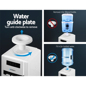 Devanti 22L Bench Top Water Cooler Dispenser Filter Purifier Hot Cold Room Temperature Three Taps Deals499