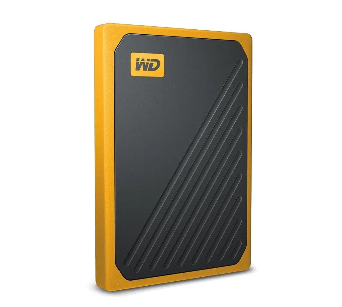 WD My Passport Go 1TB External Portable SSD 400 MB/s USB3.0 Tough Durable Drop Resistant Built-in Cable Amber Yellow for PC Mac 3yrs WESTERN DIGITAL