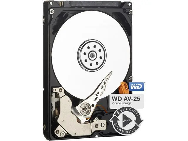 WESTERN DIGITAL Digital WD AV-25 500GB 2.5' HDD SATA 5400RPM 16MB Cache 24x74 -40Â°C to 70Â°C 1M Hrs MTBF 3yrs Wty for DVR Set-Top Box Surveillance WESTERN DIGITAL