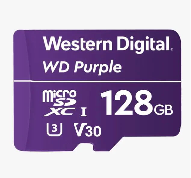 WESTERN Digital WD Purple 128GB MicroSDXC Card 24/7 -25AoC to 85AoC Weather Humidity Resistant for Surveillance IP Cameras mDVRs NVR Dash WDD128G1P0A WESTERN DIGITAL