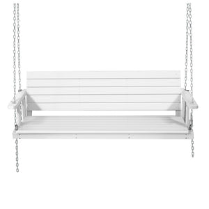 Gardeon Porch Swing Chair with Chain Outdoor Furniture 3 Seater Bench Wooden White from Deals499 at Deals499