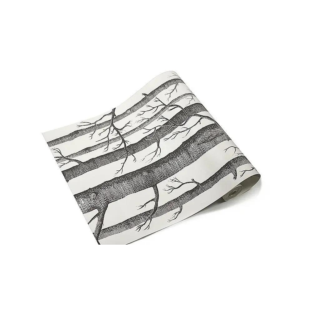 Wallpaper White Birch Tree Non-woven Wall Paper Roll Deals499