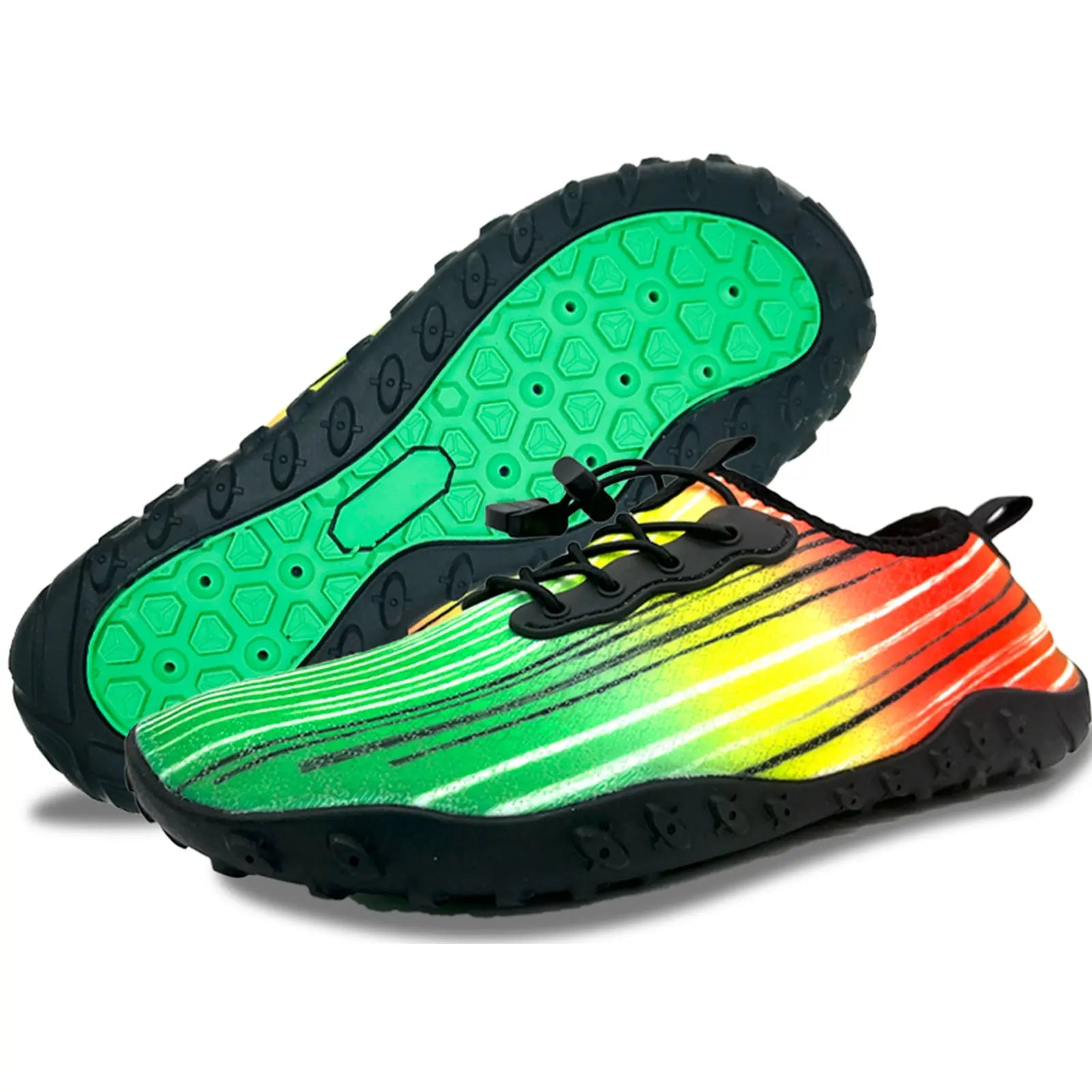 Water Shoes for Men and Women Soft Breathable Slip-on Aqua Shoes Aqua Socks for Swim Beach Pool Surf Yoga (Green Size US 9.5) from Deals499 at Deals499