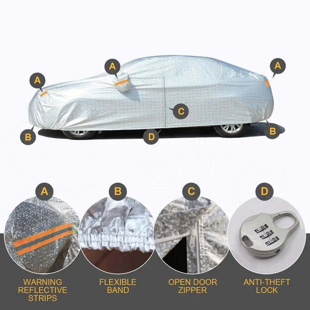 Waterproof Adjustable Large Car Covers Rain Sun Dust UV Proof Protection 3XL Deals499