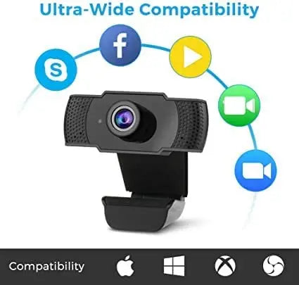 Webcam HD 1080p with Microphone and compatiable with PC Laptop for Recording, Calling, Conferencing, Gaming Deals499