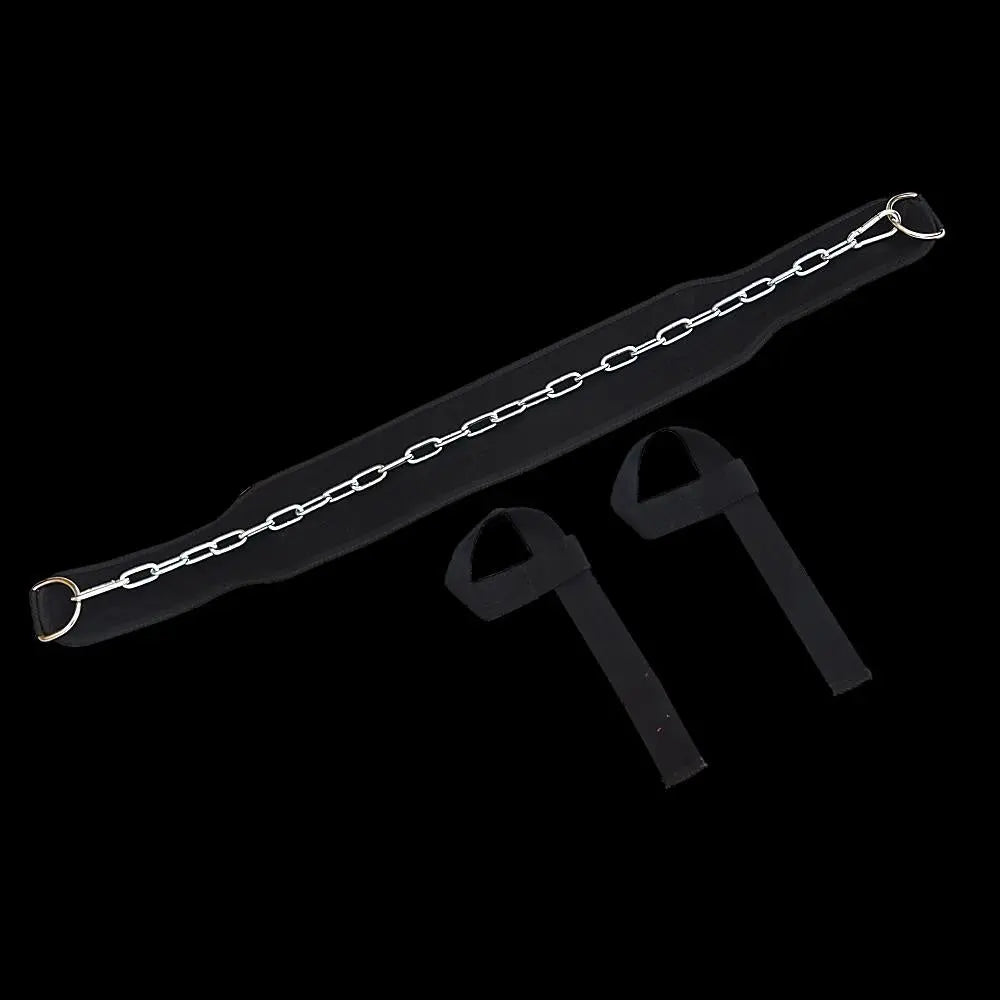 Weight Lifting Belt Gym Back Pull Up Chain Dipping Dip Body Building Training Deals499