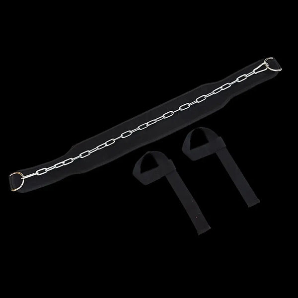 Weight Lifting Belt Gym Back Pull Up Chain Dipping Dip Body Building Training Deals499