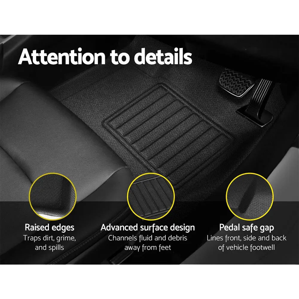 Weisshorn Car Rubber Floor Mats for TOYOTA Hilux Dual Cab 2015-2022 Deals499