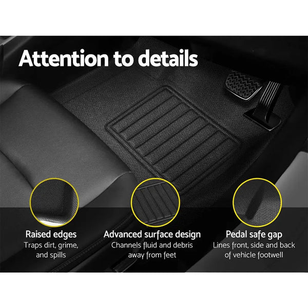 Weisshorn Car Rubber Floor Mats for TOYOTA Hilux Dual Cab 2015-2022 Deals499