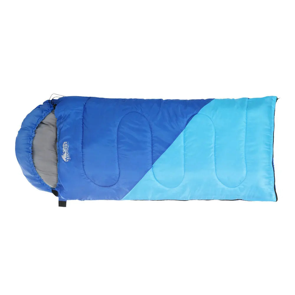 Weisshorn Sleeping Bag 136cm Kids Camping Hiking Winter Blue Deals499