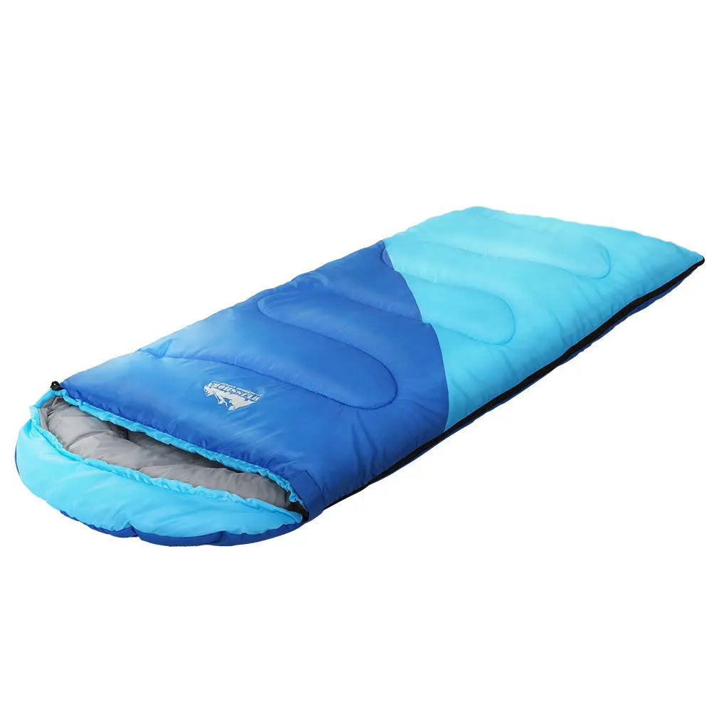 Weisshorn Sleeping Bag Bags Kids 172cm Camping Hiking Thermal Blue Deals499