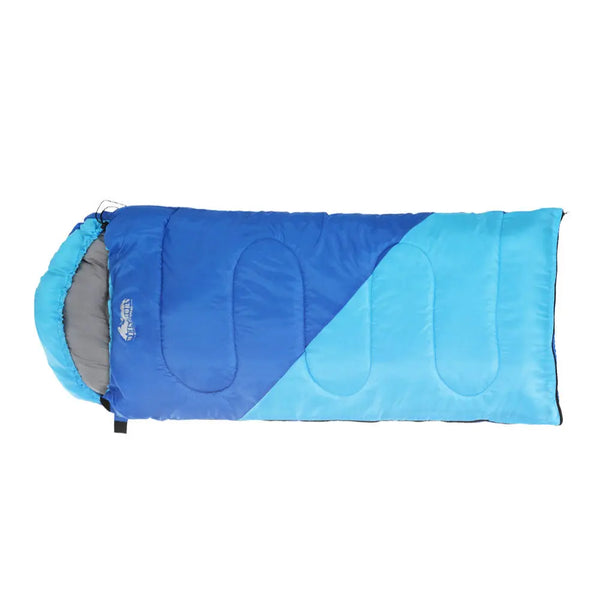Weisshorn Sleeping Bag Bags Kids 172cm Camping Hiking Thermal Blue Deals499