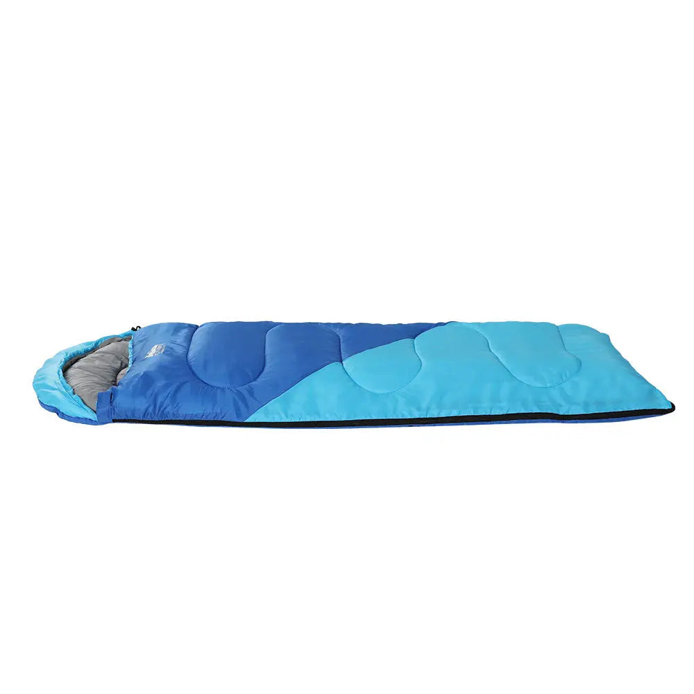 Weisshorn Sleeping Bag Bags Kids 172cm Camping Hiking Thermal Blue Deals499