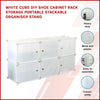 White Cube DIY Shoe Cabinet Rack Storage Portable Stackable Organiser Stand Deals499