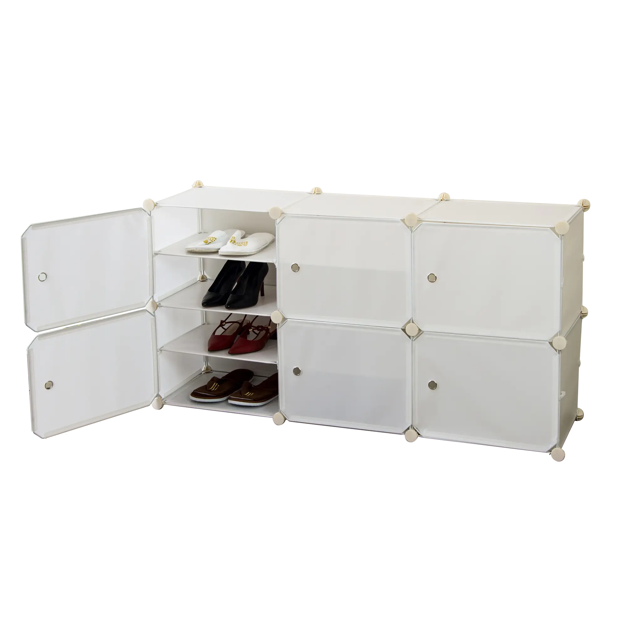White Cube DIY Shoe Cabinet Rack Storage Portable Stackable Organiser Stand Deals499