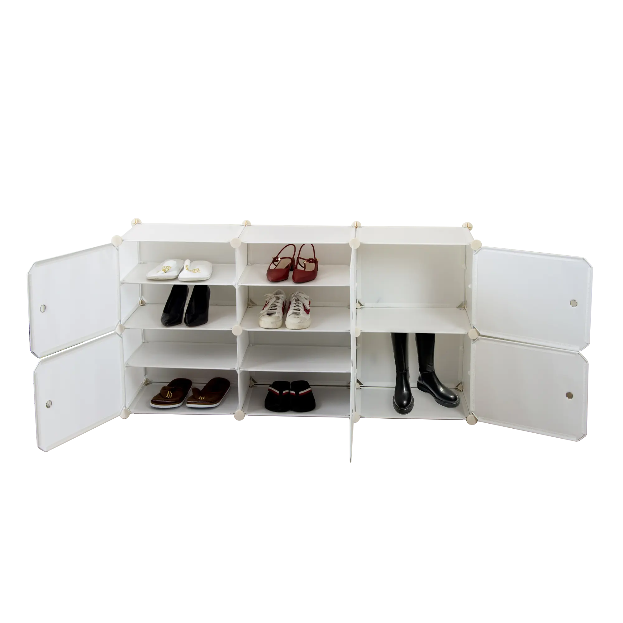 White Cube DIY Shoe Cabinet Rack Storage Portable Stackable Organiser Stand Deals499