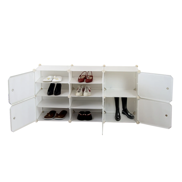 White Cube DIY Shoe Cabinet Rack Storage Portable Stackable Organiser Stand Deals499