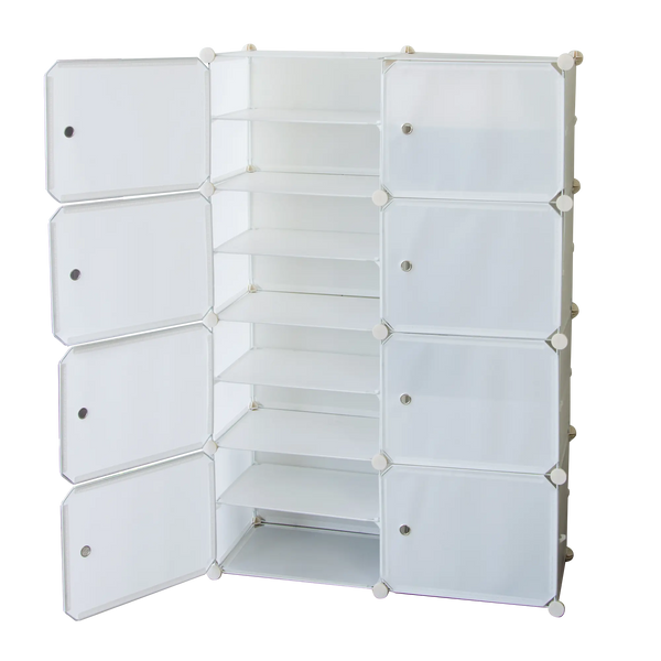 White Cube DIY Shoe Cabinet Rack Storage Portable Stackable Organiser Stand Deals499