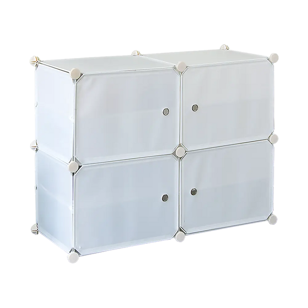 White Cube DIY Shoe Cabinet Rack Storage Portable Stackable Organiser Stand Deals499