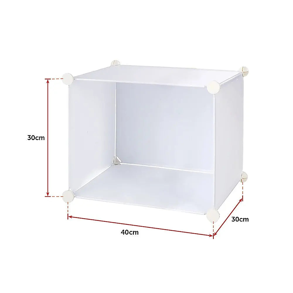 White Cube DIY Shoe Cabinet Rack Storage Portable Stackable Organiser Stand Deals499