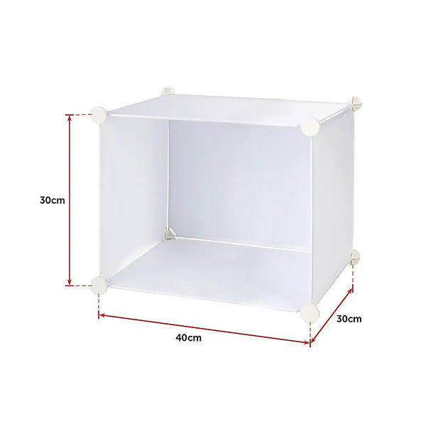 White Cube DIY Shoe Cabinet Rack Storage Portable Stackable Organiser Stand Deals499