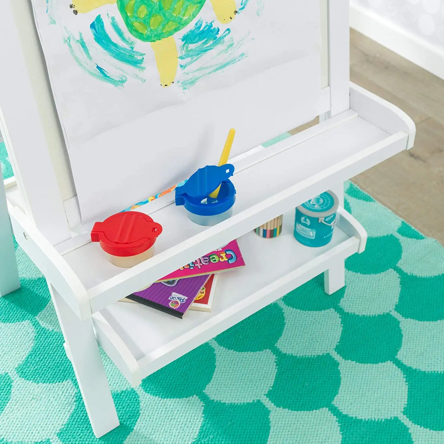 White Deluxe Wood Easel set for kids Deals499