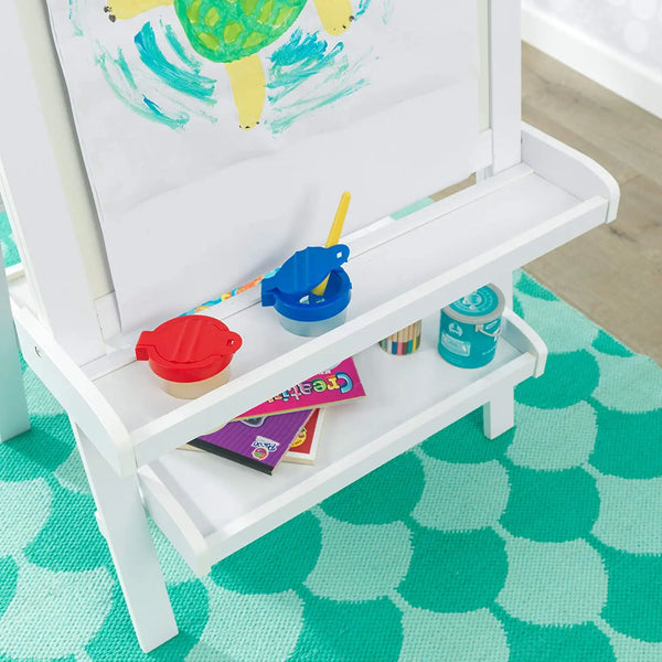 White Deluxe Wood Easel set for kids Deals499