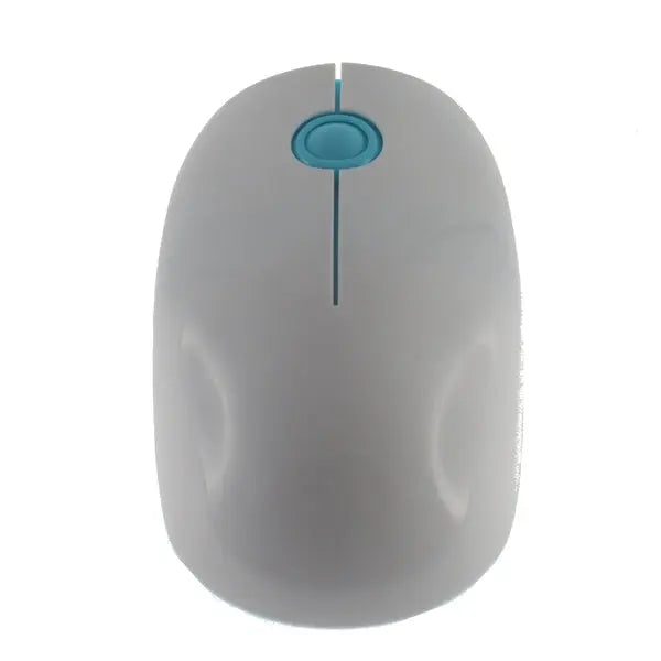 White and Blue 3 Key Ergonomic Wireless Mouse Long OEM