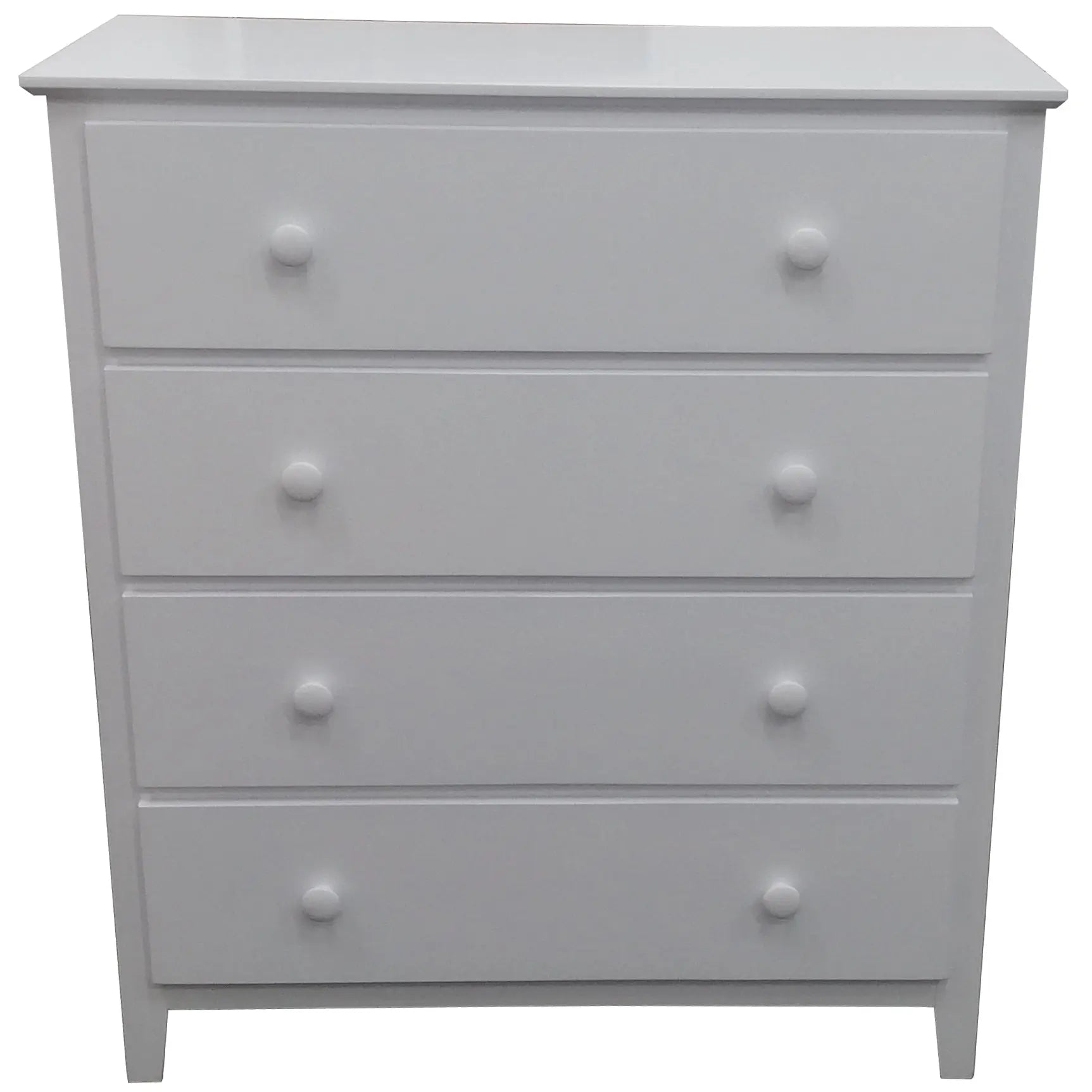 Wisteria Tallboy 4 Chest of Drawers Solid Rubber Wood Bed Storage Cabinet -White Deals499