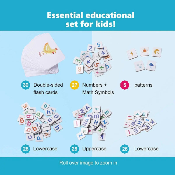 Wooden Magnetic Letters Numbers Alphabet Fridge Magnets Educational Toy Set Preschool Learning for 3 to 5 Years Kid Toddler Deals499