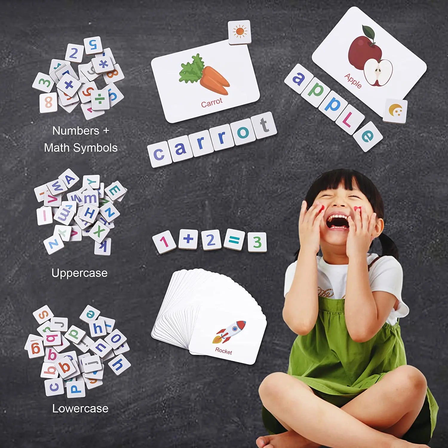 Wooden Magnetic Letters Numbers Alphabet Fridge Magnets Educational Toy Set Preschool Learning for 3 to 5 Years Kid Toddler Deals499