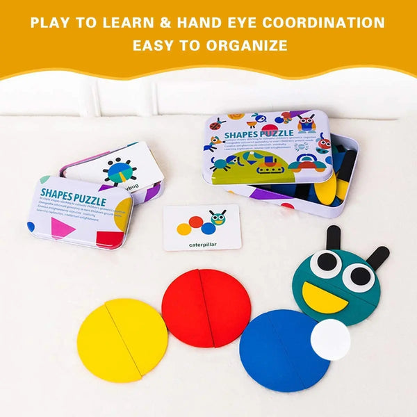 Wooden Pattern Blocks Animals Jigsaw Puzzle for Kids Sorting and Stacking Games Preschool Educational Montessori (Age 2 to 5 Year Old) Deals499