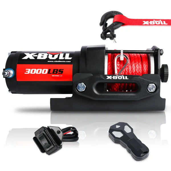 X-BULL Electric Winch 12V Wireless 3000lbs/1360kg Synthetic Rope BOAT ATV 4WD Deals499