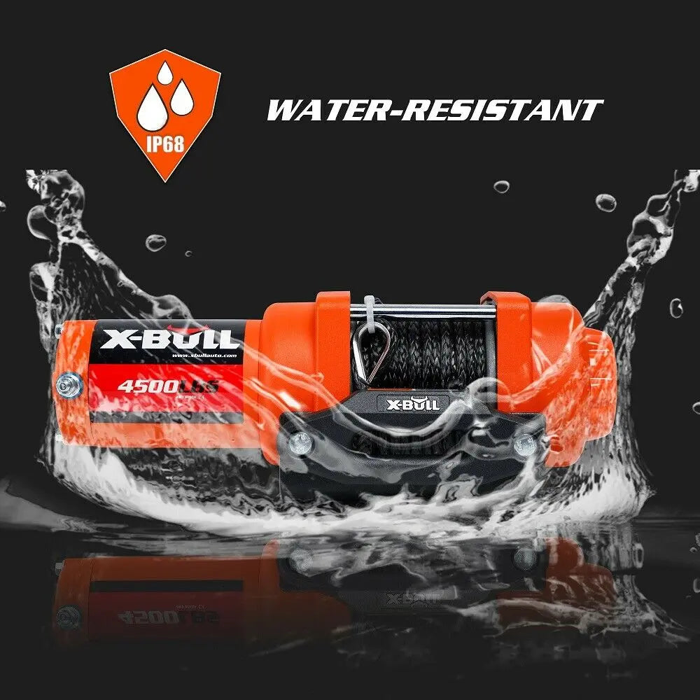 X-BULL Electric Winch 12v Synthetic Rope 4500LBS Wireless Remote ATV UTV 2041KG Deals499
