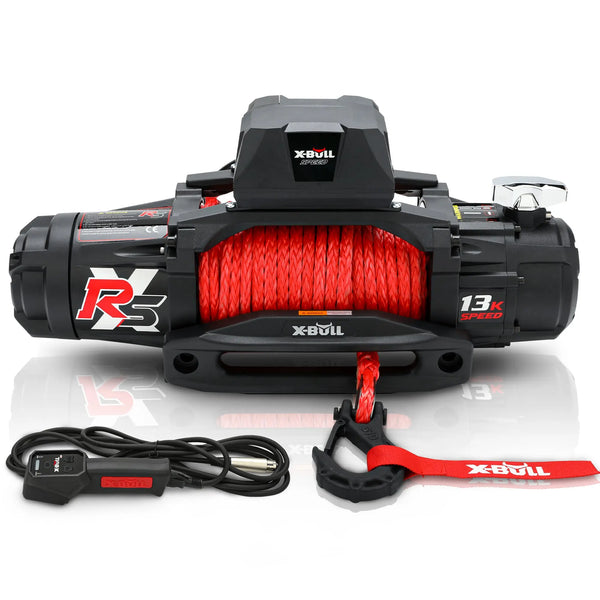 X-BULL Electric Winch 13000LBS 12V Synthetic Rope 28M Wireless Offroad 4WD 4x4 Deals499
