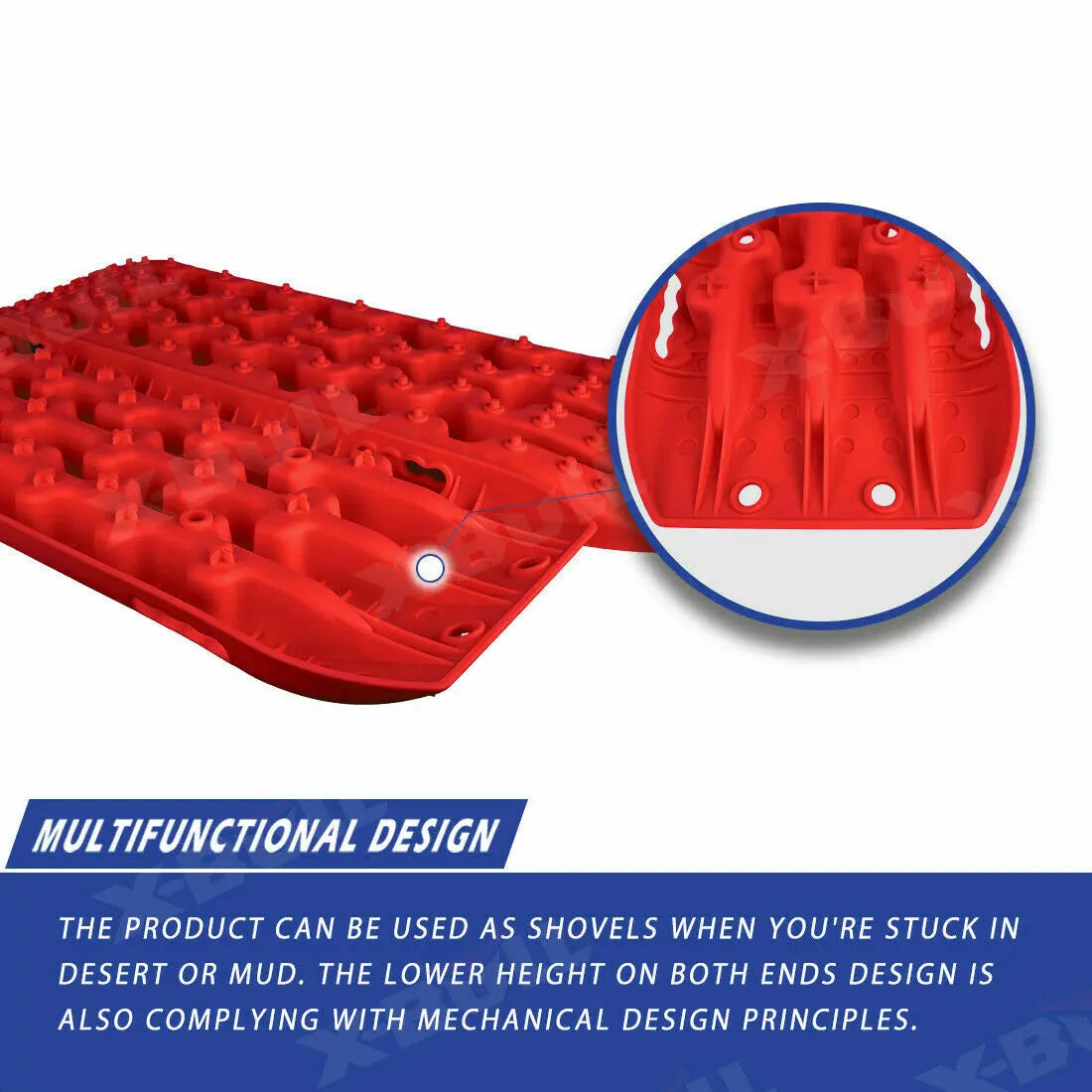 X-BULL Recovery tracks 10T Sand Mud Snow 2 pairs Offroad 4WD 4x4 2pc 91cm Gen 2.0 - red Deals499