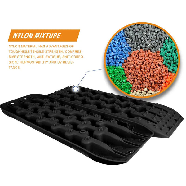 X-BULL Recovery tracks Sand Trucks Offroad With 4PCS Mounting Pins 4WDGen 2.0 - Black Deals499