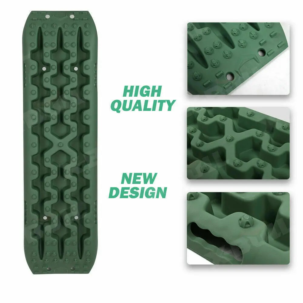 X-BULL Recovery tracks / Sand tracks / Mud tracks / Off Road 4WD 4x4 Car 2 Pairs Gen 3.0 - Olive Deals499