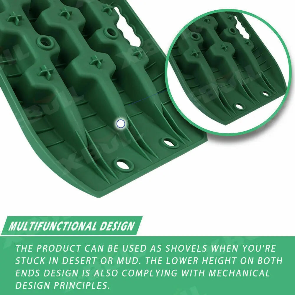 X-BULL Recovery tracks / Sand tracks / Mud tracks / Off Road 4WD 4x4 Car 2 Pairs Gen 3.0 - Olive Deals499