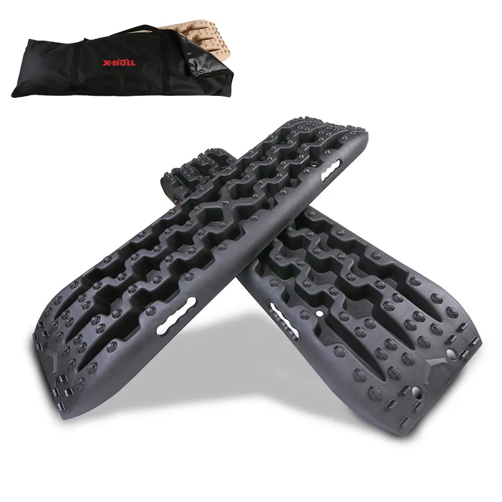 X-BULL Recovery tracks / Sand tracks / Mud tracks / Off Road 4WD 4x4 Car 2pcs Gen 3.0 - Black Deals499