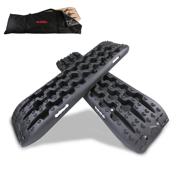 X-BULL Recovery tracks / Sand tracks / Mud tracks / Off Road 4WD 4x4 Car 2pcs Gen 3.0 - Black Deals499
