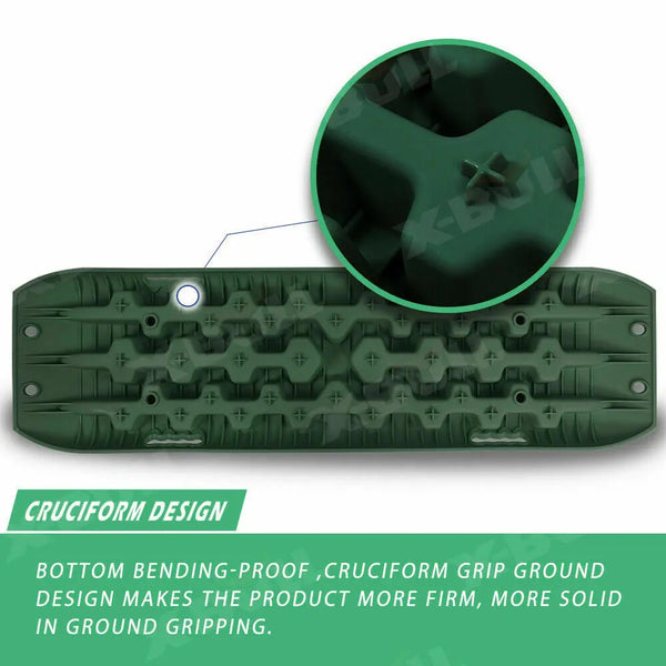 X-BULL Recovery tracks / Sand tracks / Mud tracks / Off Road 4WD 4x4 Car 2pcs Gen 3.0 - Olive Deals499