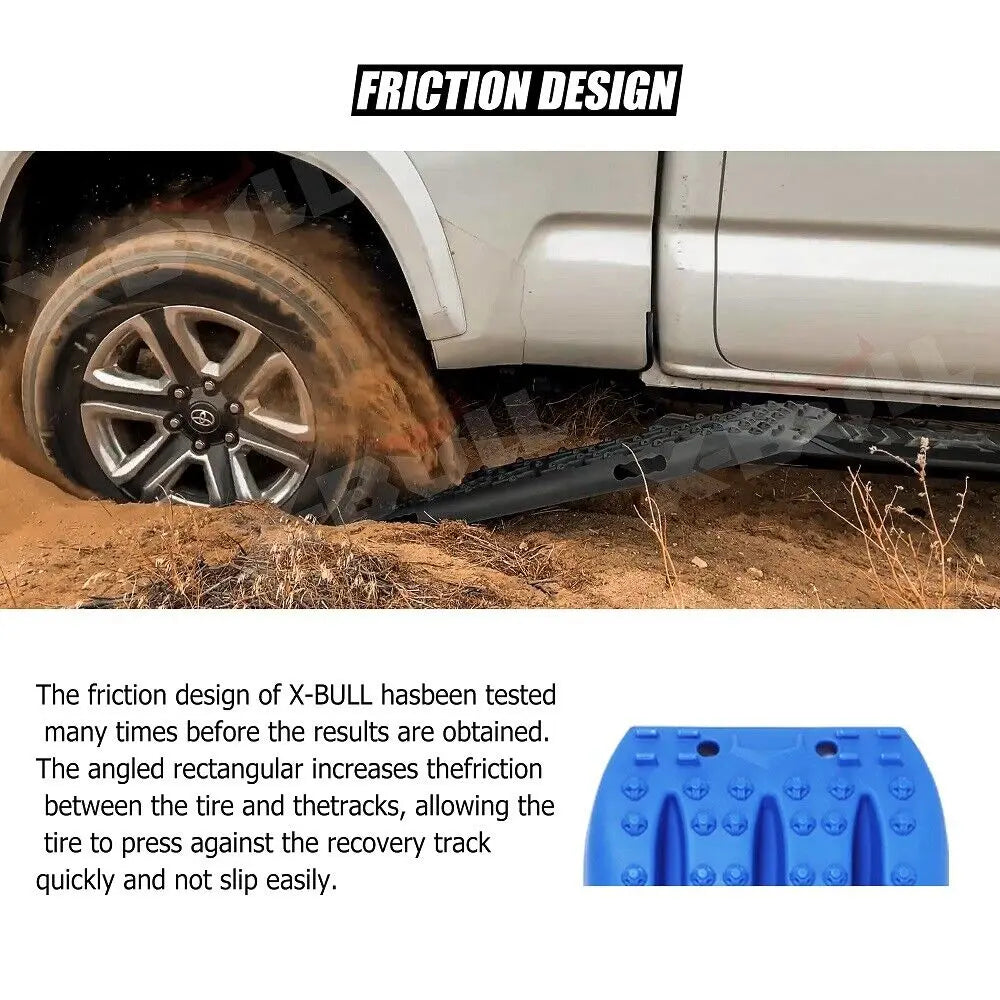 X-BULL Recovery tracks kit Boards 4WD strap mounting 4x4 Sand Snow Car qrange GEN3.0 6pcs blue Deals499