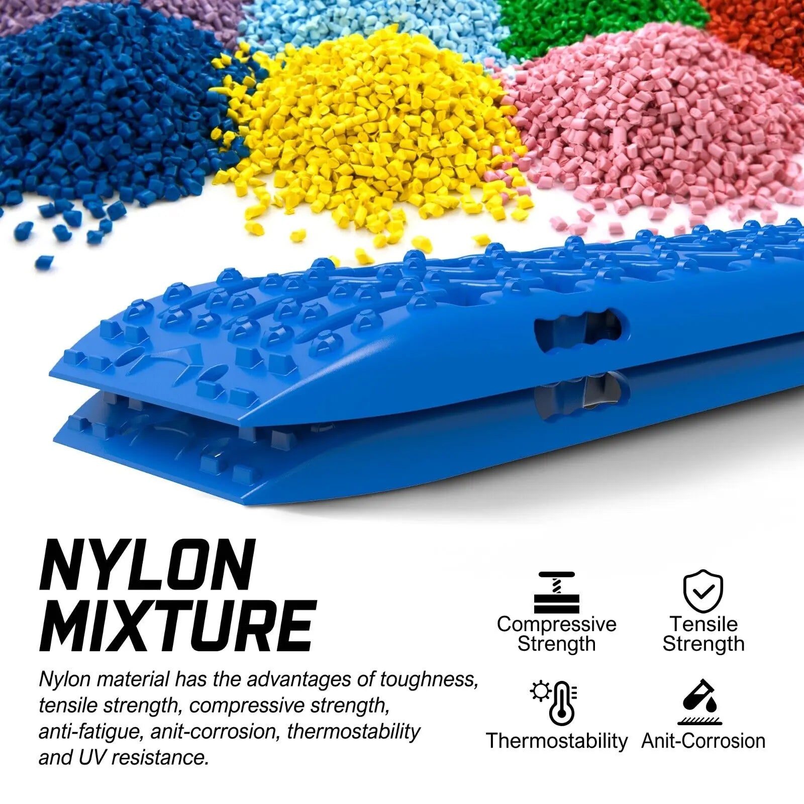 X-BULL Recovery tracks kit Boards 4WD strap mounting 4x4 Sand Snow Car qrange GEN3.0 6pcs blue Deals499