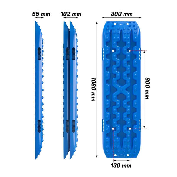 X-BULL Recovery tracks kit Boards 4WD strap mounting 4x4 Sand Snow Car qrange GEN3.0 6pcs blue Deals499