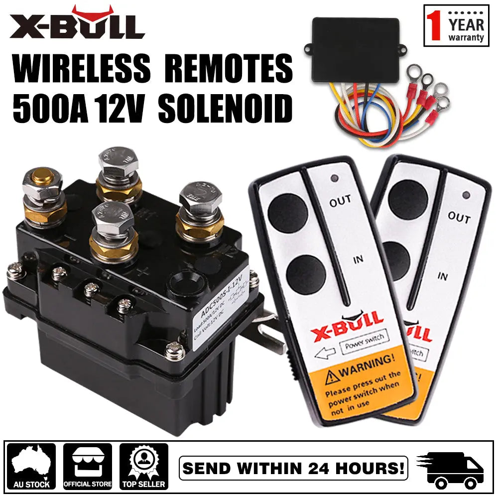X-BULL Winch Solenoid Relay 12V 500A Winch Controller Twin Wireless Remote4WD4x4 Deals499