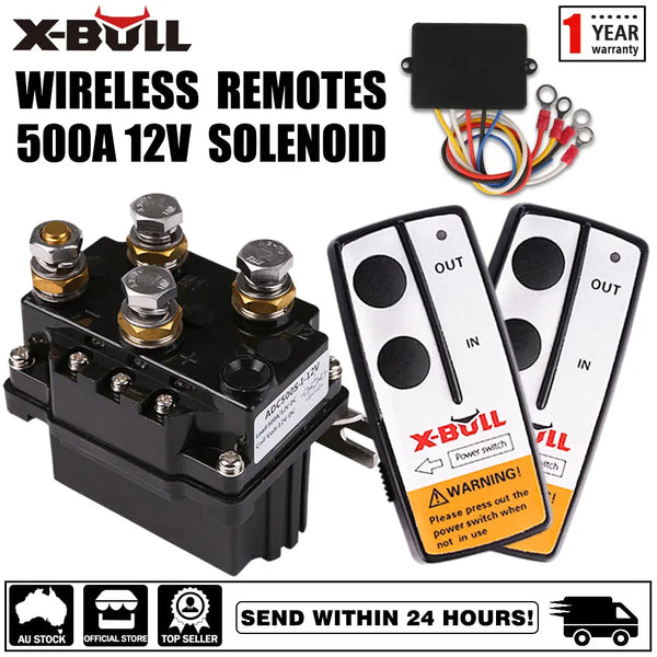 X-BULL Winch Solenoid Relay 12V 500A Winch Controller Twin Wireless Remote4WD4x4 Deals499