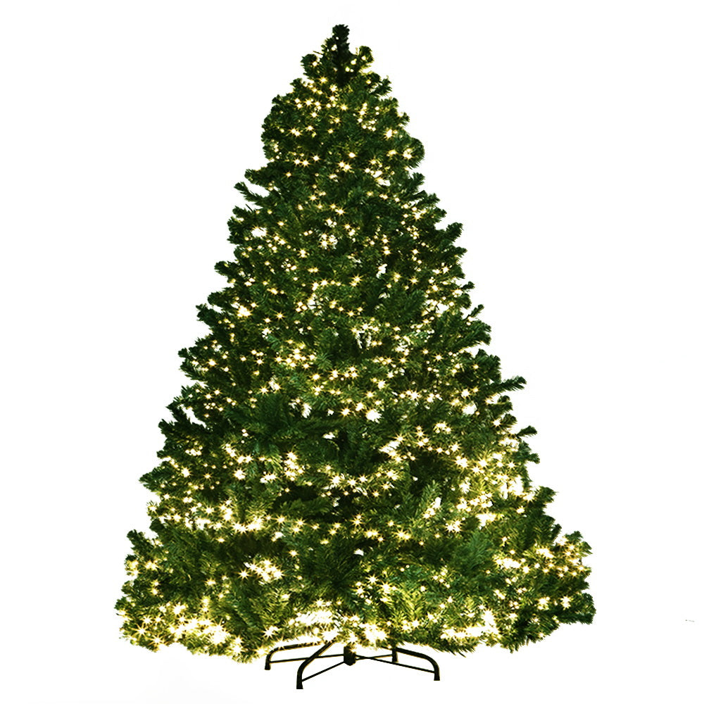 Jingle Jollys Christmas Tree 1.8M Xmas Tree with 1980 LED Lights Warm White Deals499