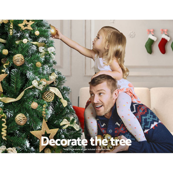 Jingle Jollys Christmas Tree 1.8M Xmas Trees Decorations Snowy 800 Tips Deals499